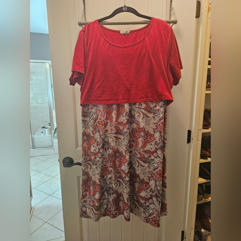 Red Paisley Nursing Dress